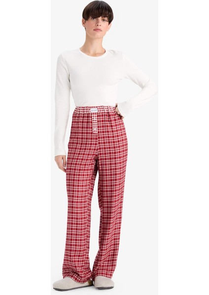Regular Fit Uzun Kareli Pijama Altı-Fall in Love G1497AX25AU fiyatları