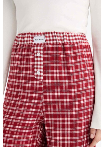 Regular Fit Uzun Kareli Pijama Altı-Fall in Love G1497AX25AU indirimleri