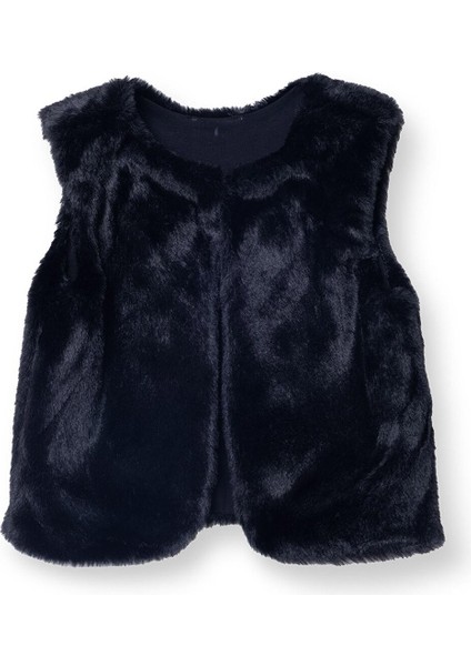 Kız Bebek Chic Yelek Bisiklet Yaka Kısa Kol