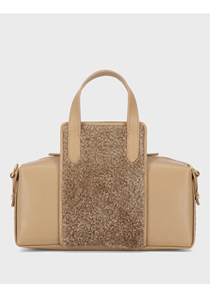 Bej Kadın Deri El Çantası HV110325FW1336