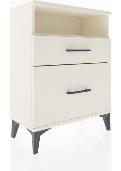 Arges Komodin Tek Raflı 2 Çekmeceli 60X30X80 Aytaşı-Aytaşı fiyatları