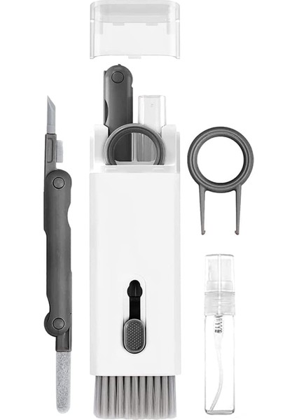 Klavye Temizleme Fırçası, 7&apos;si 1 Arada Çok Fonksiyonlu Klavye, Kulaklık Temizleme Fırça Seti Asorti