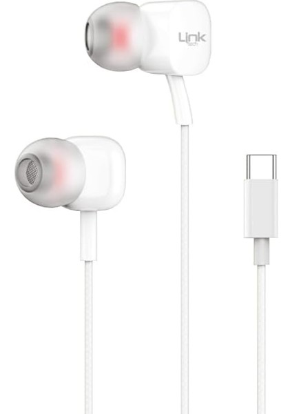 H16 Type-C Kulak Içi Kablolu Kulaklık Beyaz