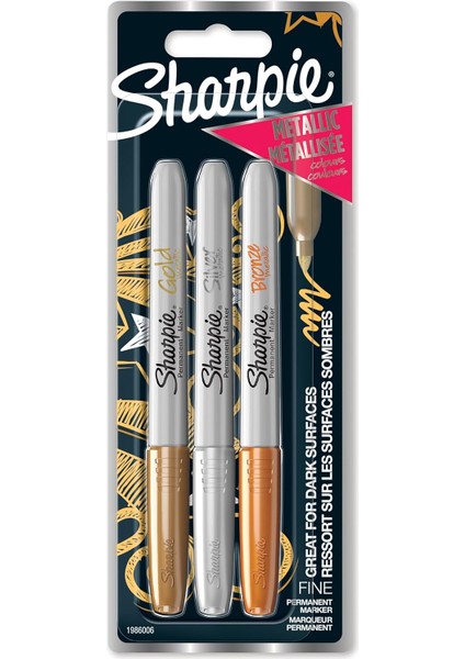 Metalik Markör, Karışık 3&apos;lü Paket