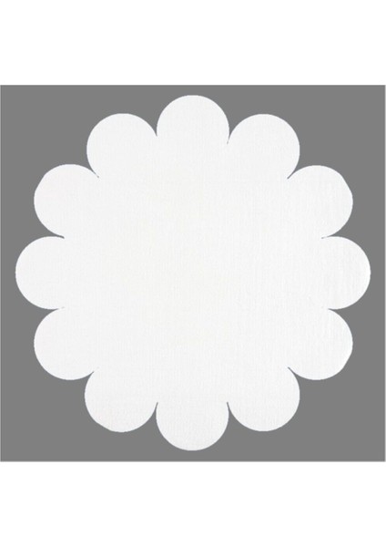 Beyaz Papatya Şekilli Peluş Post Halı, Yıkanabilir ve Kaymaz Tabanlı Rahat Kullanım fiyatları