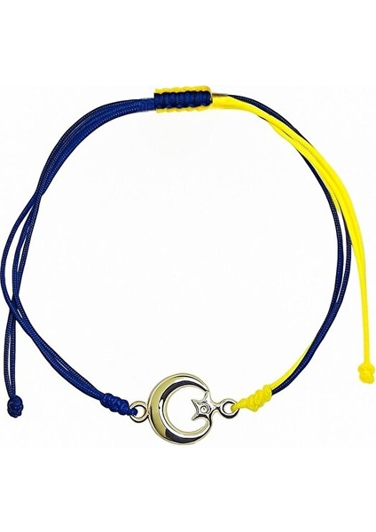 Fenerbahçe Ay Yıldız Figürlü El Yapımı Bileklik – Ayarlanabilir Makrome fiyatları