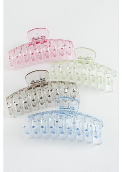 11 cm Düz Şeffaf Renkli Mandal Toka 1 Adet