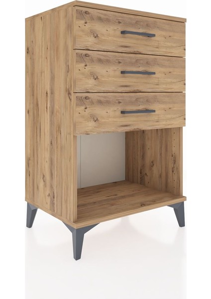 Hyperion Komodin 3 Çekmeceli 60X44X96 Çam-Çam fiyatları