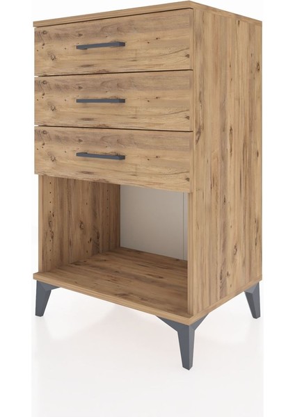 Hyperion Komodin 3 Çekmeceli 60X44X96 Çam-Çam modelleri