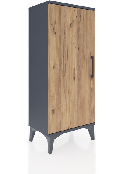 Arges Komodin Tek Kapaklı 44X30X106 Antrasit-Çam fiyatları