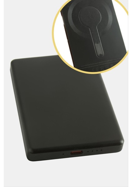 TG06 Mini Manyetik 5000 Mah Power Bank Taşınabilir Şarj Cihazı