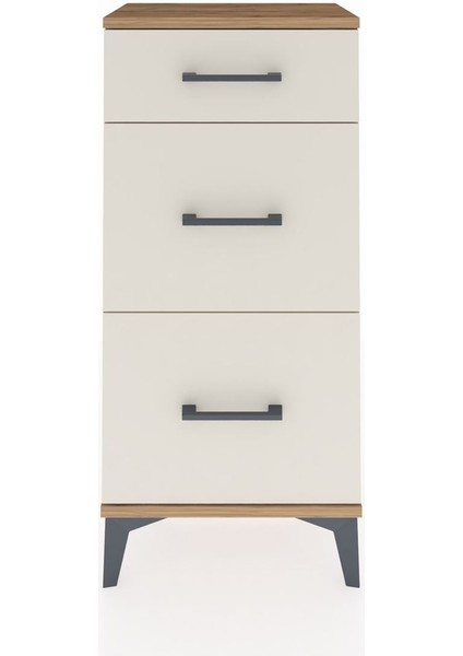 Arges Komodin 3 Çekmeceli 44X30X96 Çam-Aytaşı