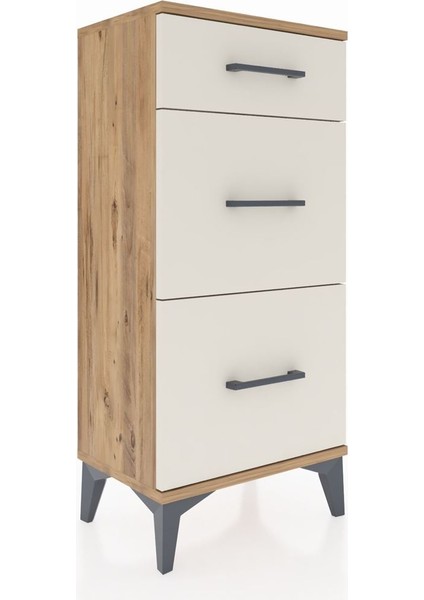 Arges Komodin 3 Çekmeceli 44X30X96 Çam-Aytaşı fiyatları