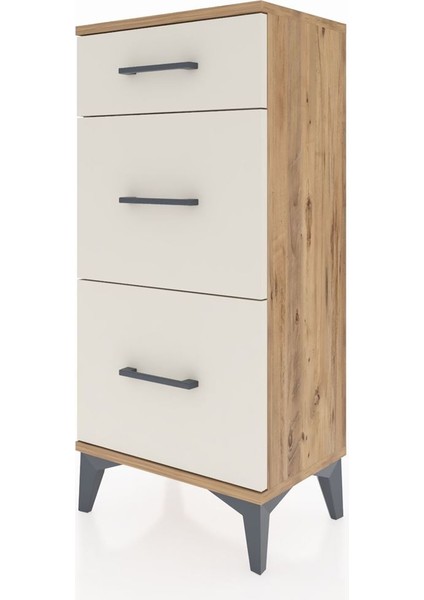 Arges Komodin 3 Çekmeceli 44X30X96 Çam-Aytaşı modelleri