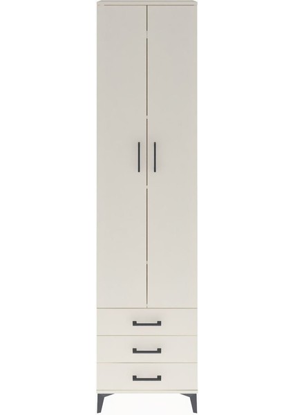 Arges Dolap 5 Raflı 3 Çekmeceli 2 Kapaklı 60X30X243 Aytaşı-Aytaşı