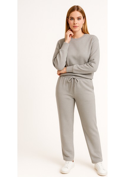 Clemantıs Kadın Organik Pamuk Likralı Futter Eşofman Altı Düz Renk modelleri