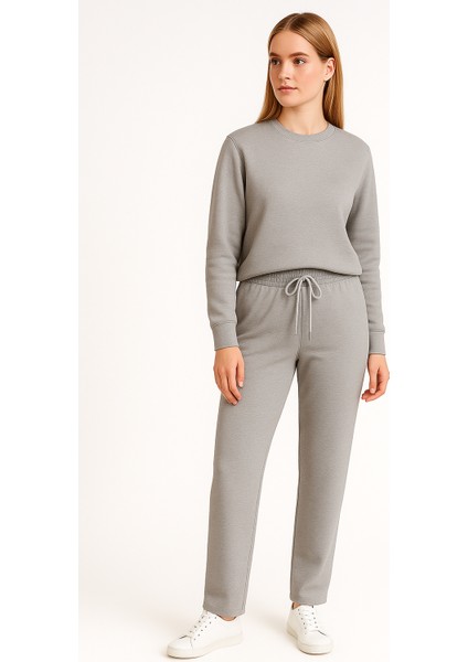 Clemantıs Kadın Organik Pamuk Likralı Futter Eşofman Altı Düz Renk fırsatları