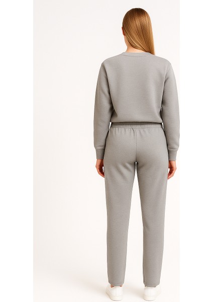 Clemantıs Kadın Organik Pamuk Likralı Futter Eşofman Altı Düz Renk indirimleri