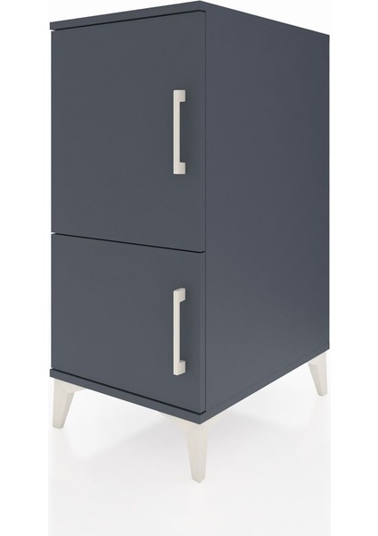 Kronos Komodin 3 Raflı 2 Kapaklı 44X59X96 Antrasit-Antrasit modelleri