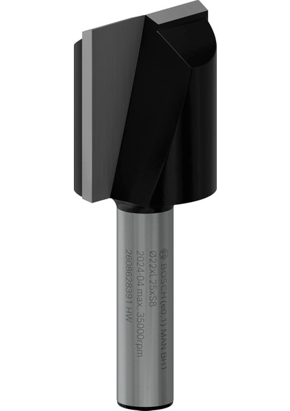 2 608 628 Aksesuarı 391 Kesici 8 Mm, D1 22 Mm, L 25 Mm, G 56 mm