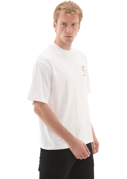 TB0A6KY31001 Timberland &AMP;#039;MY BOOTS&AMP;#039;&AMP;#039; Short Sleeve Tee Erkek T-Shirt Beyaz modelleri