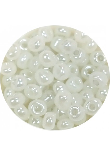 Dökme Cam Kum Boncuk Büyük Boy (6/0) 4 mm - 20 Gram - Inci Beyaz - BNC081 fiyatları