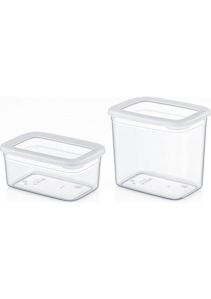 Life Tower 6’lı Dikdörtgen Saklama Kabı Seti – 2 Farklı Boy, Dikey Tasarım, Kilitli Kapak, Bpa Içermez