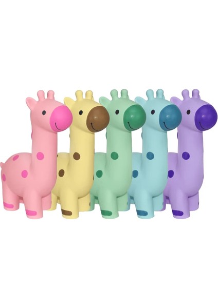 Giraffe Latex Renkli Köpek Çiğneme Oyuncağı - Sevimli Zürafa Figürü