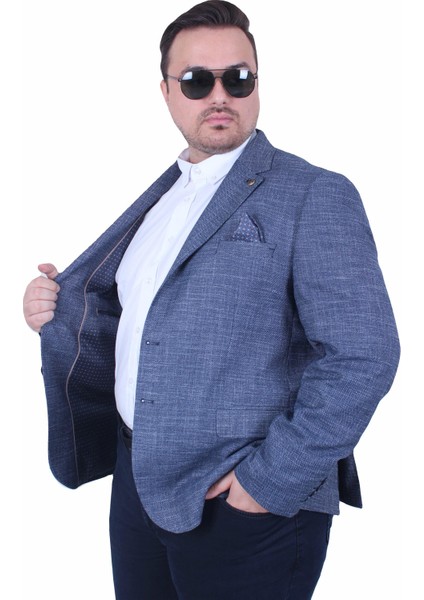 Mocgrande Erkek Büyük Beden 6 Drop Blazer Tuna Ceket 500601 Lacıvert fiyatları