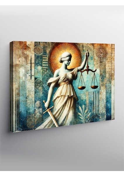 Kanvas Tablo Adalet Tanrıçası Heykeli YTCNVS502646, 100 x 140