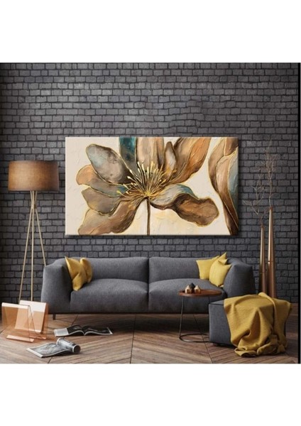 Kanvas Tablo Cennet Çiçekleri Tasarım Yağlı Boya Çizimli Dekoratif Kanvas Tablo 70 x 100