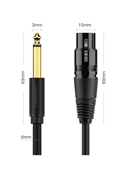 6.5mm To Xlr Dişi Mikrofon Ses Bağlantı Kablosu 5 Metre fiyatları