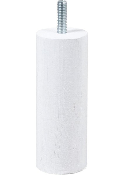 Ahşap Mobilya Koltuk Kanepe Ayağı Vida Çapı 10 mm Beyaz