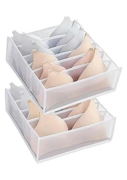 Adet 8 Bölmeli Şeffaf Sütyen Düzenleyici 38X30X11CM Pvc Kenarlı
