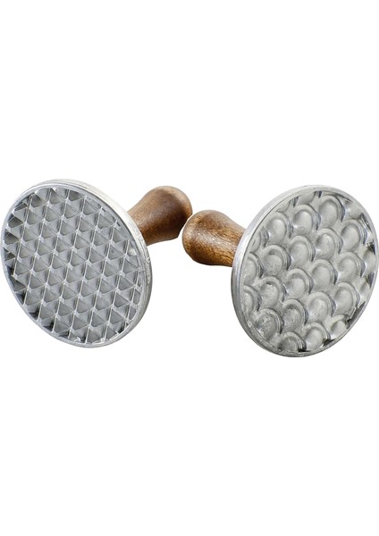 Kurabiye Damgası, 2 Adet, Ahşap Sap, Döküm Kalıp (Şekil 2)