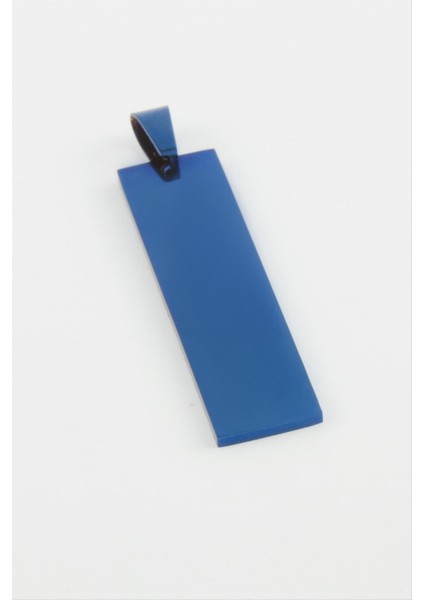 Dikdörtgen Isim Yazılabilir Çelik Kolye Ucu 1*4 cm