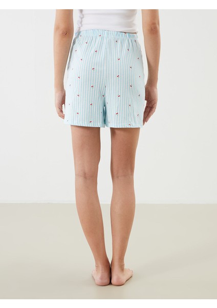 Yeni Sezon Beli Lastikli Baskılı Kadın Şort Pijama Altı indirimleri