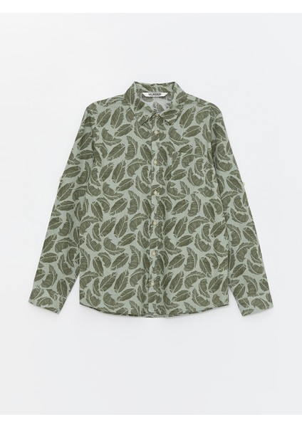 Yeni Sezon Desenli Uzun Kollu Erkek Çocuk Gömlek modelleri