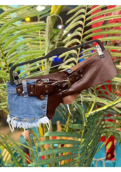 Savannah Denim Deri Kemer | Bohem El Yapımı Tasarım