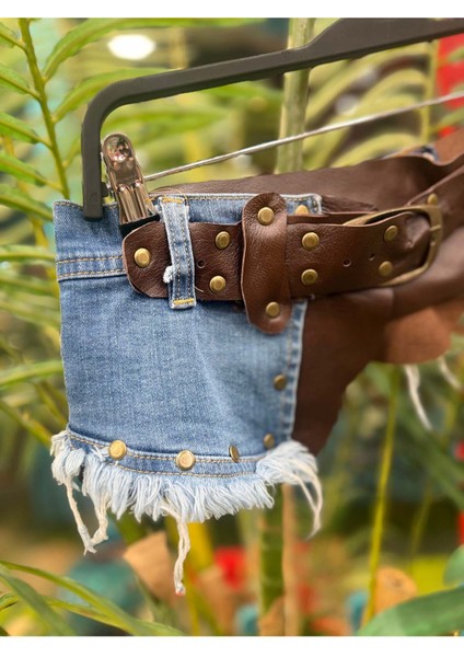 Savannah Denim Deri Kemer | Bohem El Yapımı Tasarım fırsatları
