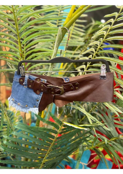 Savannah Denim Deri Kemer | Bohem El Yapımı Tasarım indirimleri