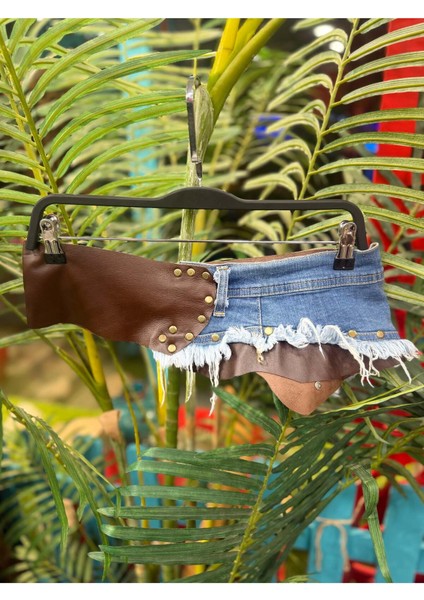 Savannah Denim Deri Kemer | Bohem El Yapımı Tasarım