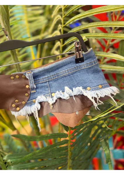 Savannah Denim Deri Kemer | Bohem El Yapımı Tasarım