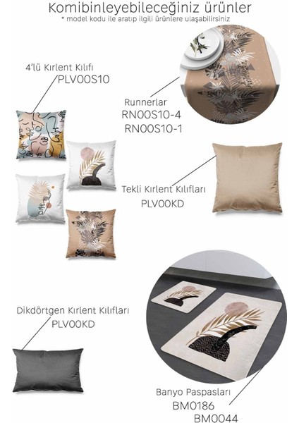 Yaprak Desenli Kaymaz Tabanlı Yıkanabilir Banyo Paspası Çiftli 60X100 ve 50X60 cm fiyatları