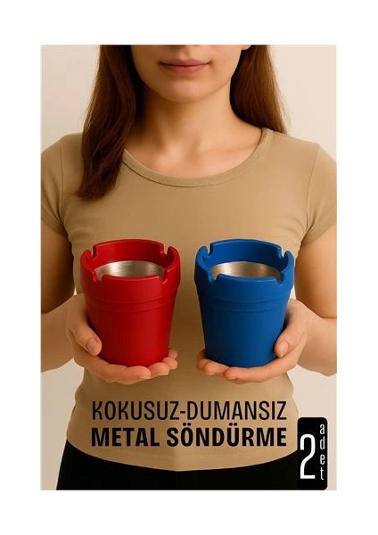 Bfs Kokusuz Dumansız Küllük - 2 Li Küllük Seti Kafe Küllüğü Restoran Küllüğü Masaüstü