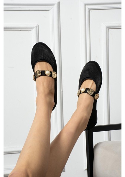 Darwen Kadın Babet Önden Bantlı Incili Tokalı Siyah Saten fiyatları