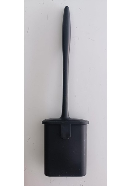 Tuvalet Fırçası Silikon Klozet Wc Küvet Temizleme Fırçası Antibakteriyel Temizlenir Delmeden Duvara Monte Ürün Boyutu: 36.5cm x 10CM x 4.1cm (Siyah)