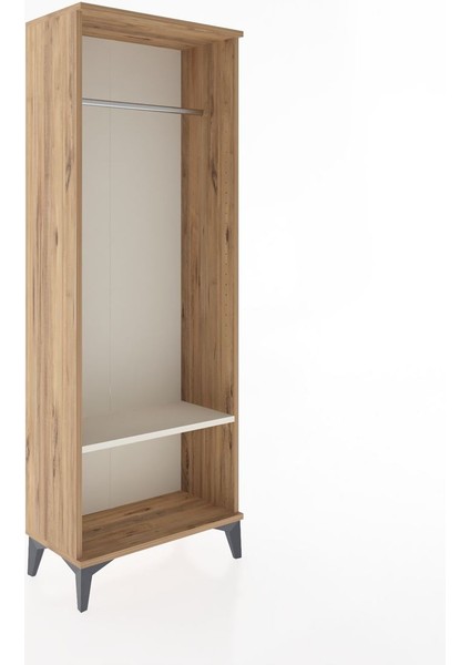 Arges Dolap Tek Raflı Kapaklı Tek Askılı 60X30X163 Çam-Aytaşı fiyatları
