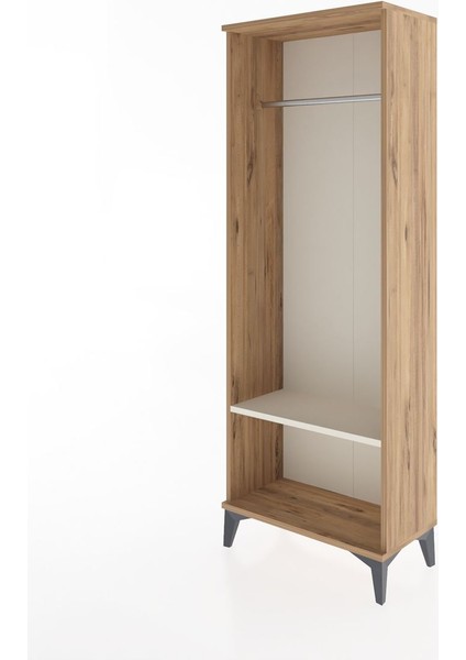 Arges Dolap Tek Raflı Kapaklı Tek Askılı 60X30X163 Çam-Aytaşı modelleri
