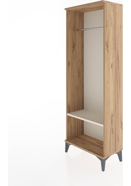 Arges Dolap Tek Raflı Kapaklı Tek Askılı 60X30X163 Çam-Aytaşı fırsatları